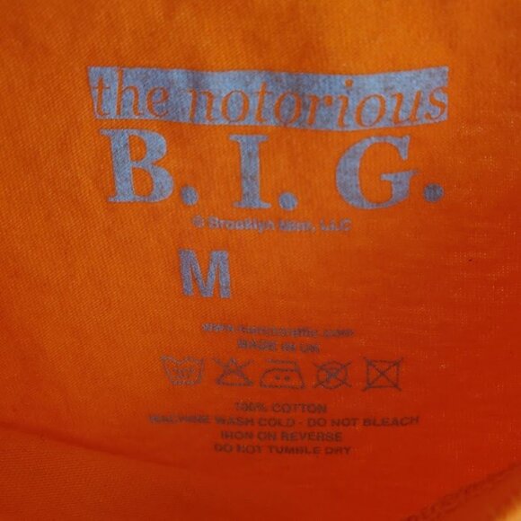 Notorious B.I.G. Vintage-Style Brooklyn Mint Tee – Bold Orange Hip-Hop Med - Picture 2 of 3